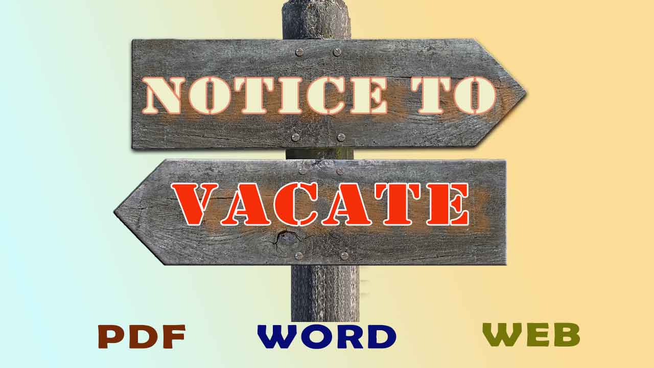 Notice to Vacant